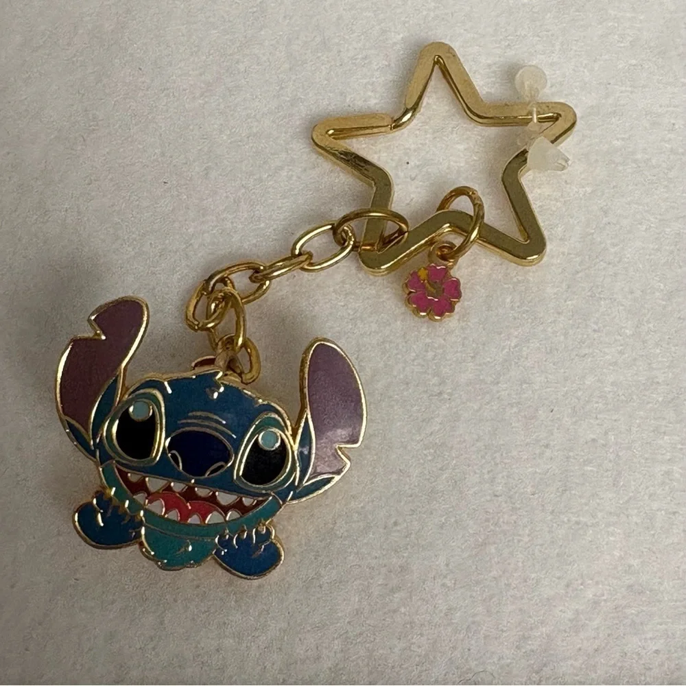 STITCH Clip Star Keychain Gold Color Tokyo Disneyland TDR Disney Japan